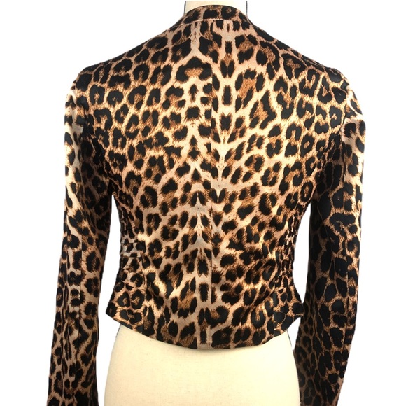 Forever 21 Gold Leopard Print Long Sleeve Jacket - Picture 4 of 7